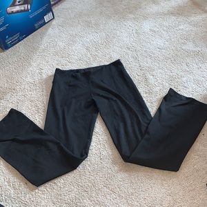Black ankle length bootcut yoga pants